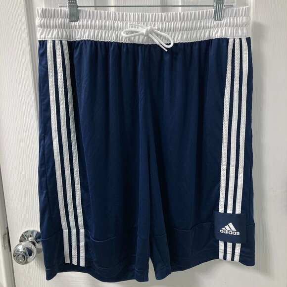 Adidas Basketball Club Shorts Blue White 3G Speed X Size XL NEW